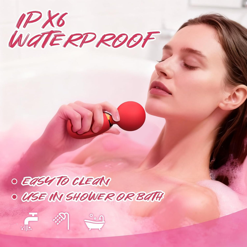 PetalPulse Mini Wand Vibrator 10 Modes Waterproof Clitoral