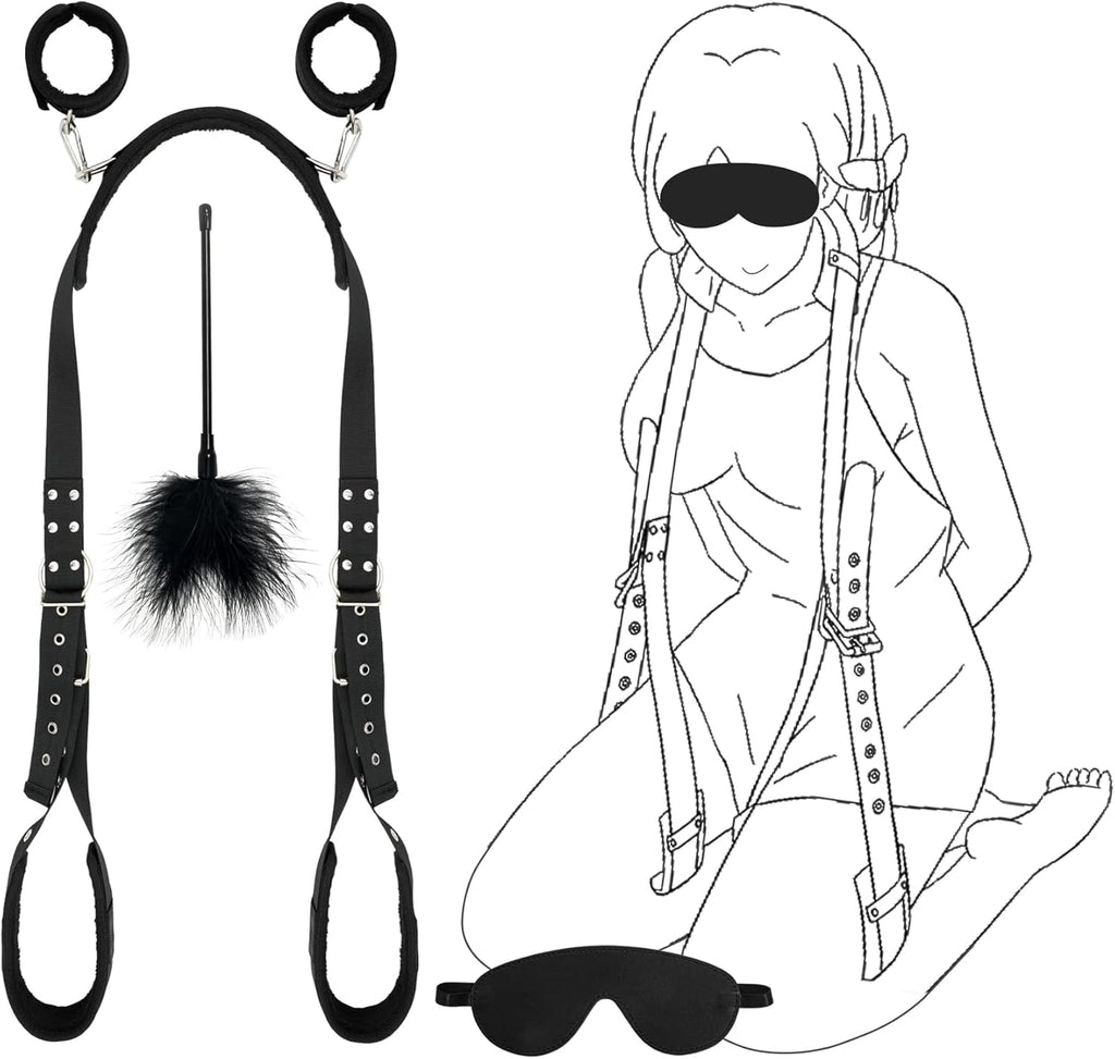 SoftBound BDSM Sling Restraint Kit Cuffs Blindfold
