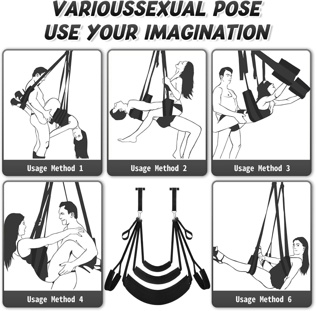 VelvetLift Door Sex Swing with Cushions & Armrests