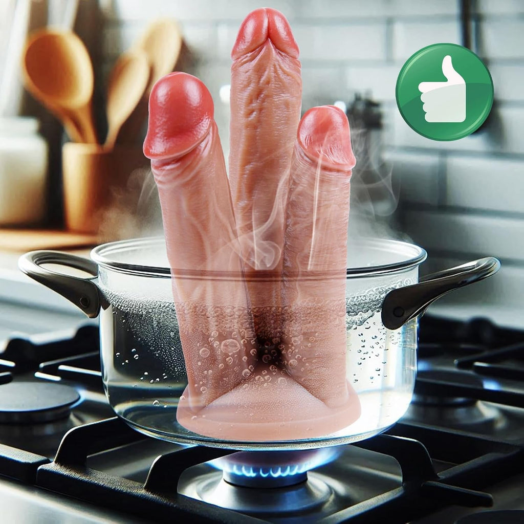 TriMax Triple Head Dildo Silicone Suction Cup Toy XL