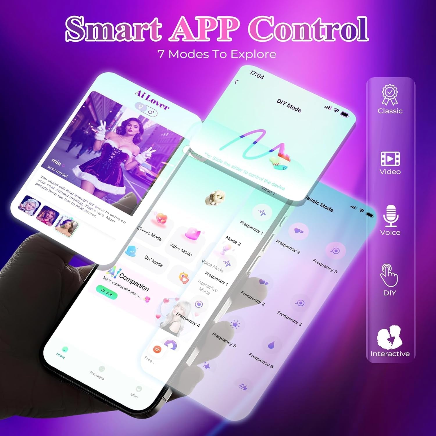 BloomPulse App Control Rose Clit Sucker Vibrator 3-in-1