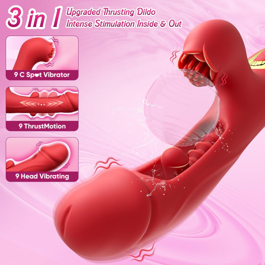 AvenraCore Thrusting Licking Brush G-Spot Vibrator 3-in-1 10 Modes