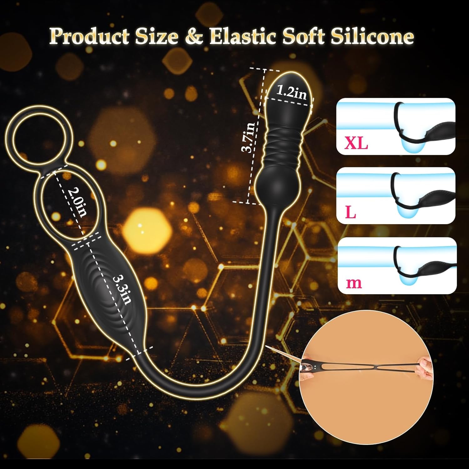QuadThrust Thrusting Prostate Massager Cock Ring App Remote 9 Modes