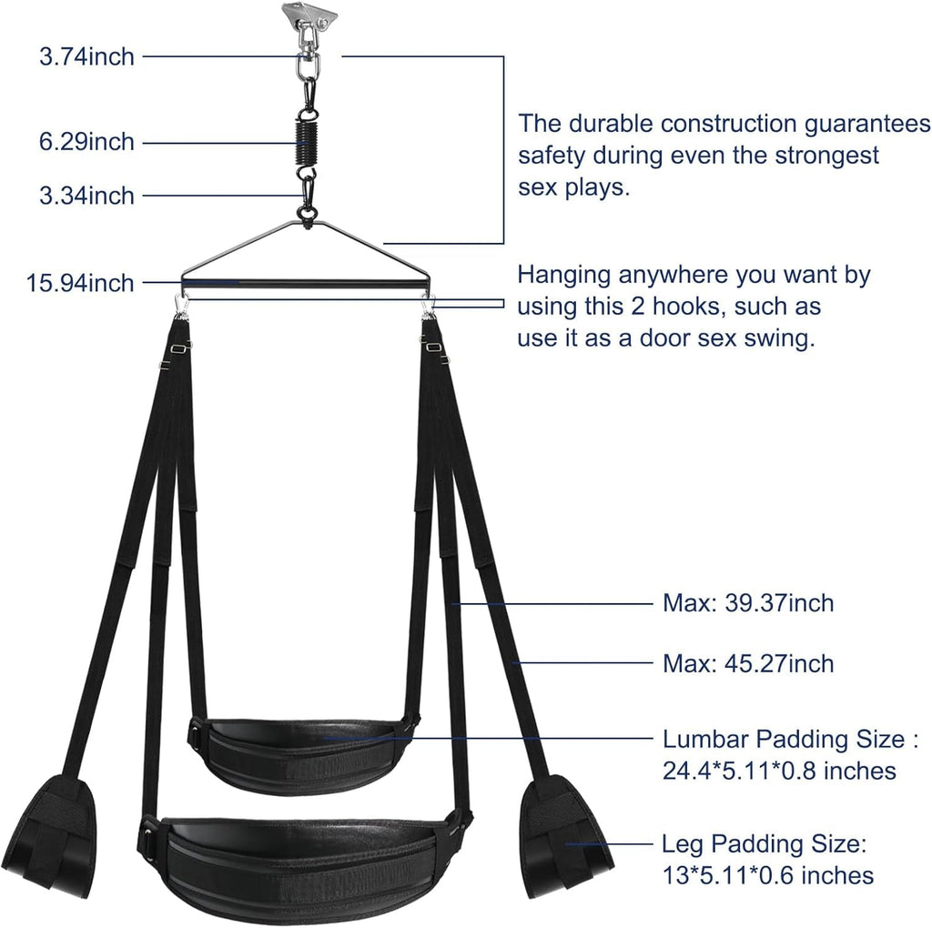 VortiqX 360° Spinning Ceiling Sex Swing 800lb