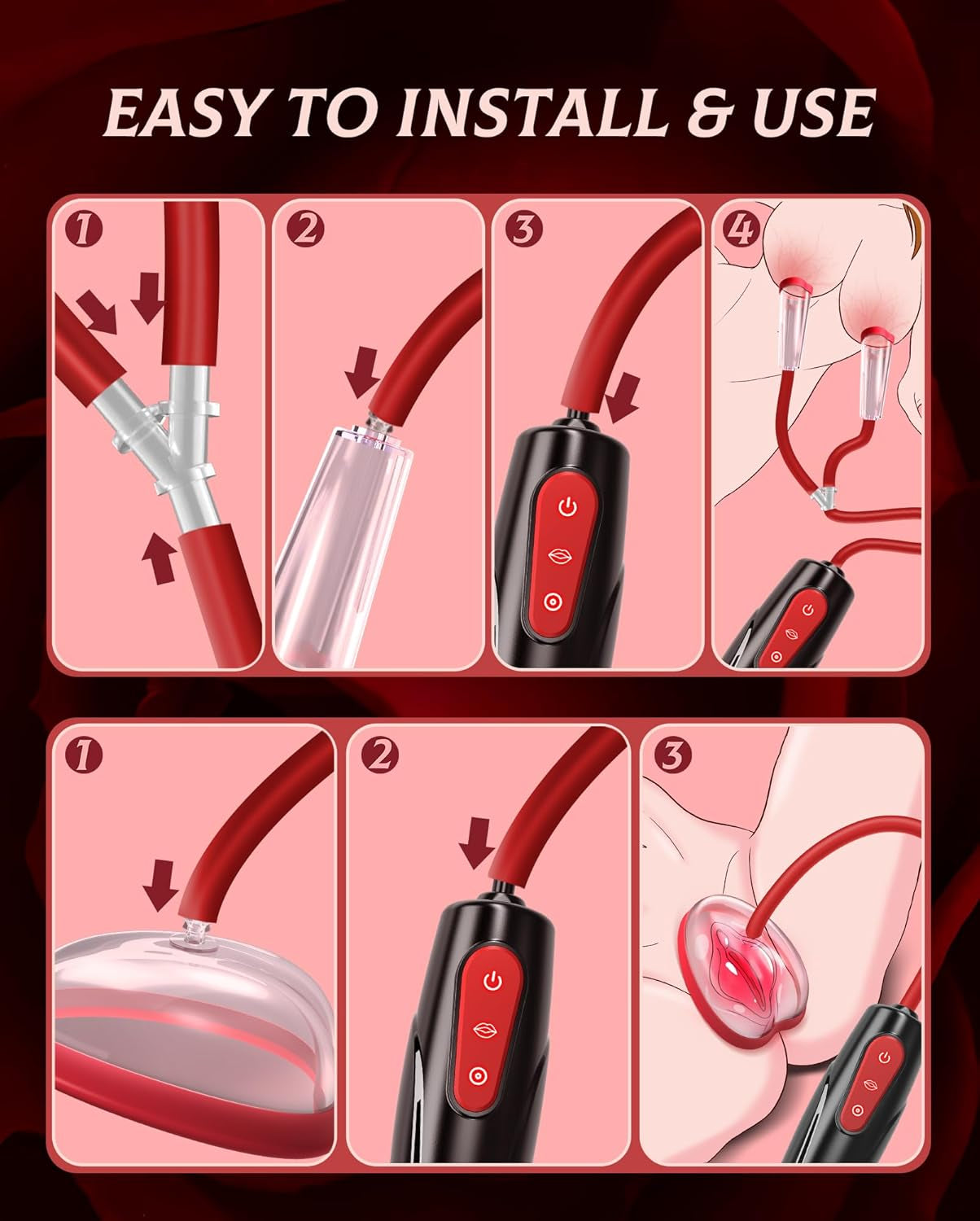 PulseBloom Electric Pussy Pump 3 Levels 7 Modes
