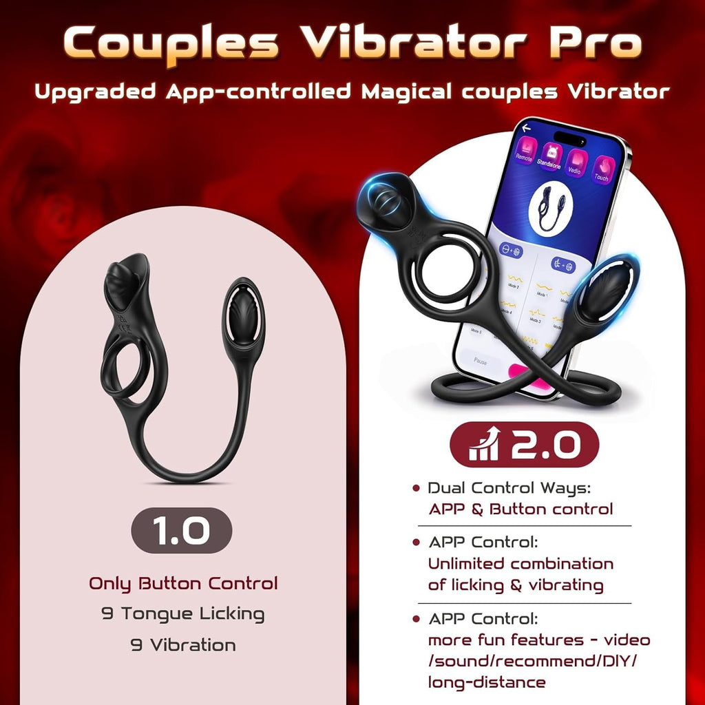 SyncDominusX Prostate Massager Cock Ring 9 Modes Silicone