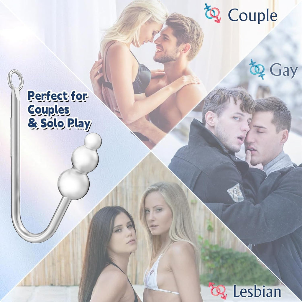 ChainVibe Vibrating Anal Hook Collar Chain 9 Modes