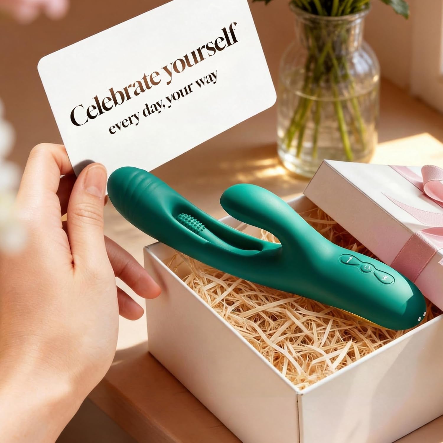 VerdePulse Rabbit Vibrator 14 Modes Flapping Waterproof