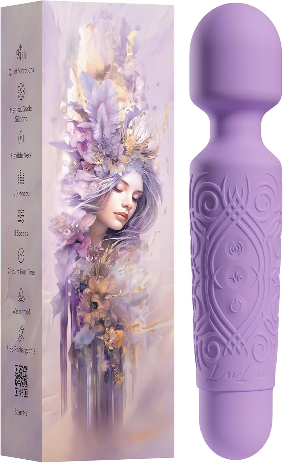 LunaWhisper Mini Wand Vibrator Rechargeable Waterproof Quiet