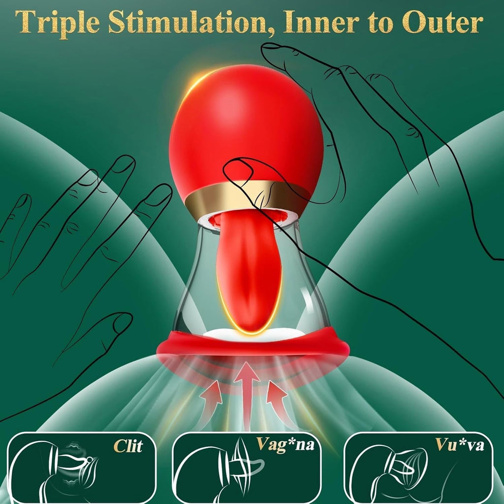 SilqueSync AI Rose Wand App Clitoral Sucker LCD Waterproof