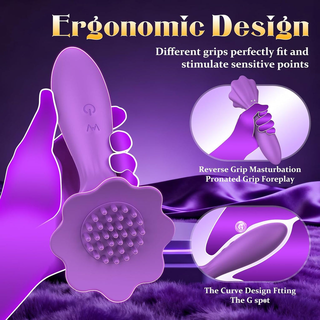 BrushPulse Dual-Ended Brush Vibrator with 10 Tapping modes