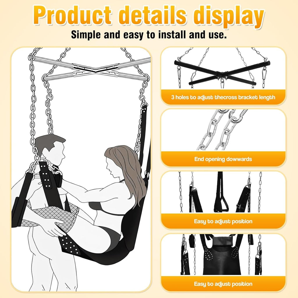 SteelRise Adjustable Heavy-Duty Ceiling Sex Swing