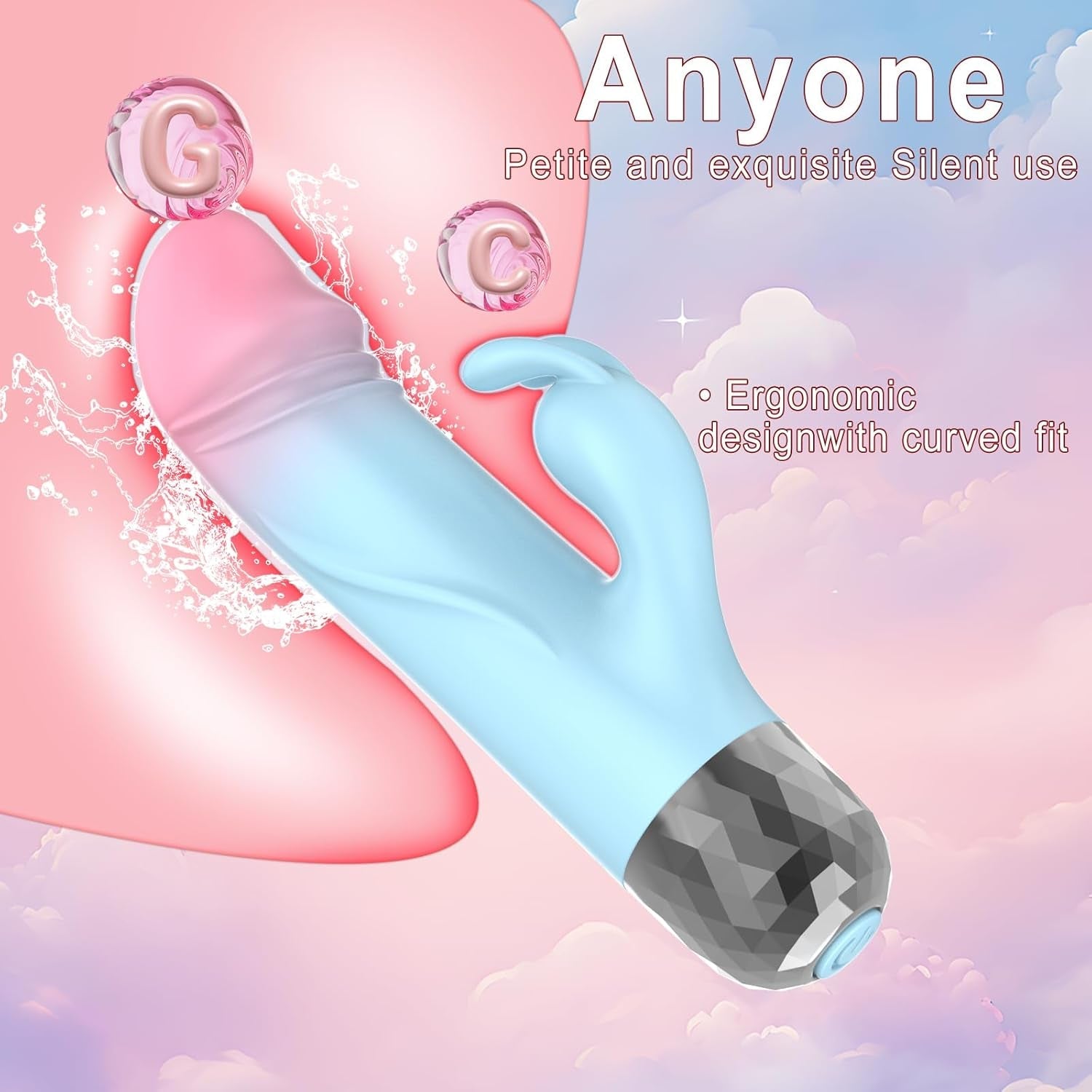 NanoVibe Mini Rabbit Vibrator 9 Modes Silicone Waterproof