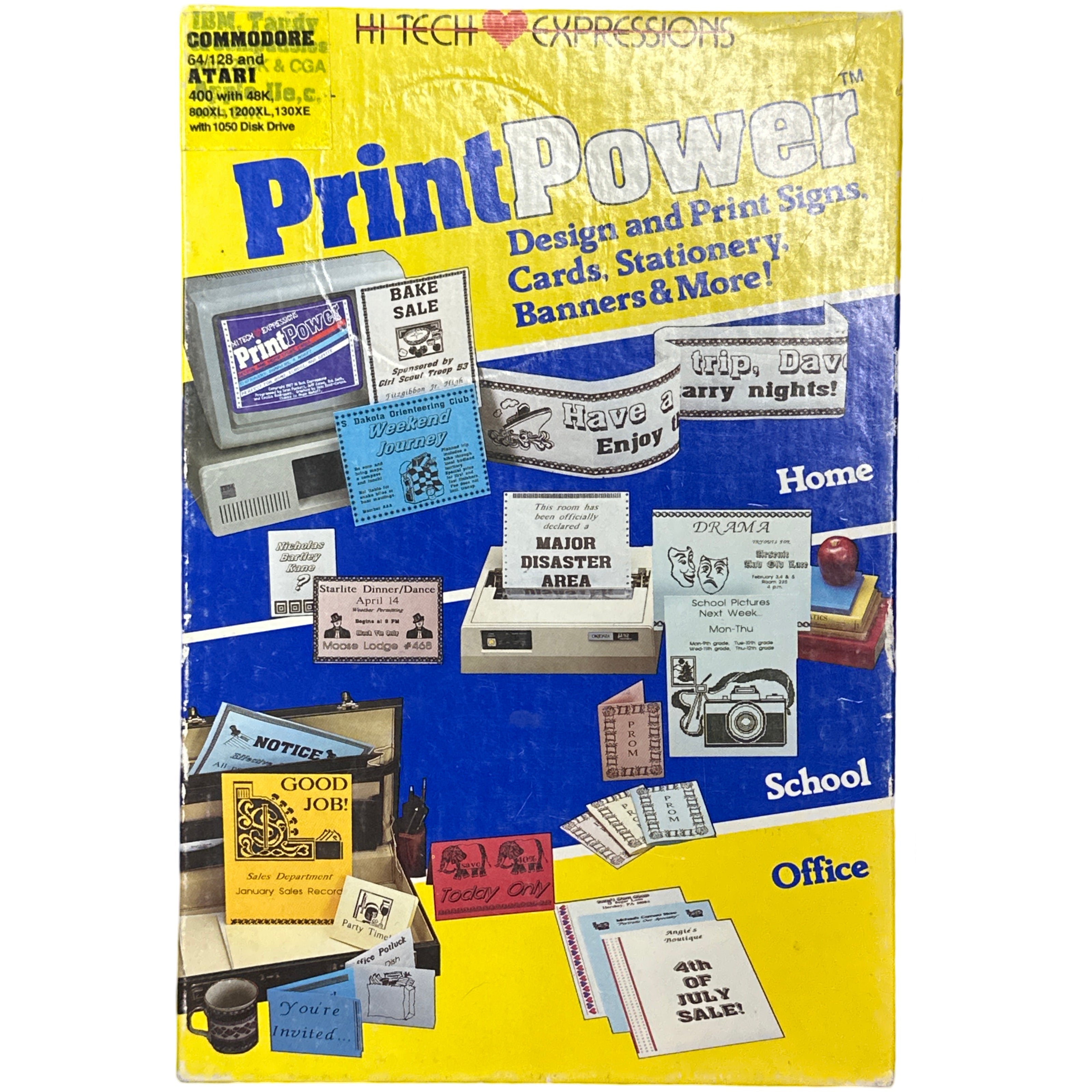 Print Power de Hi Tech Expressions; Atari 400/800/XL/XE & Commodore 64/128