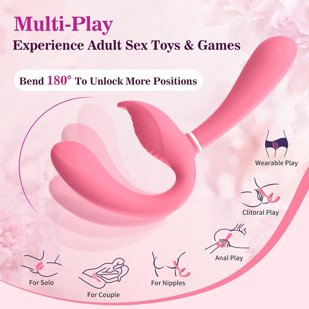 TriSync Strapless Strap On Vibrator Remote 3 Motor