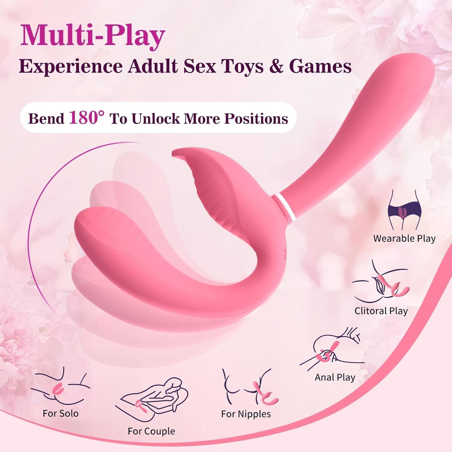 TriSync Strapless Strap On Vibrator Remote 3 Motor