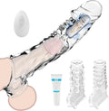 MorphVibe Vibrating Penis Sleeve Set 10 Modes Remote