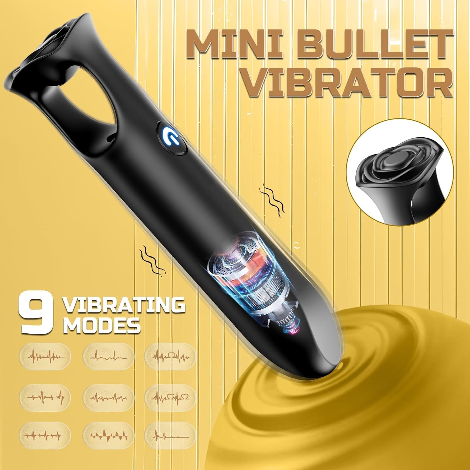 LipSync App Control Bullet Vibrator 9 Modes Waterproof Quiet