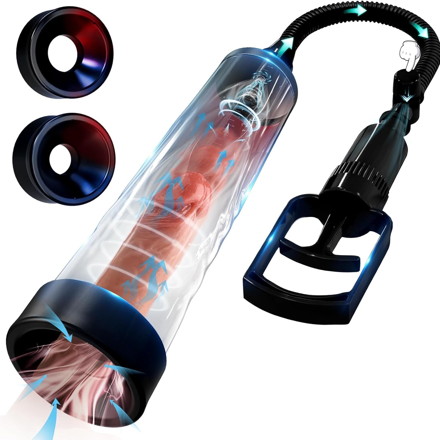 MaxReach Manual Penis Pump 9.5" Tube Realistic Sleeve