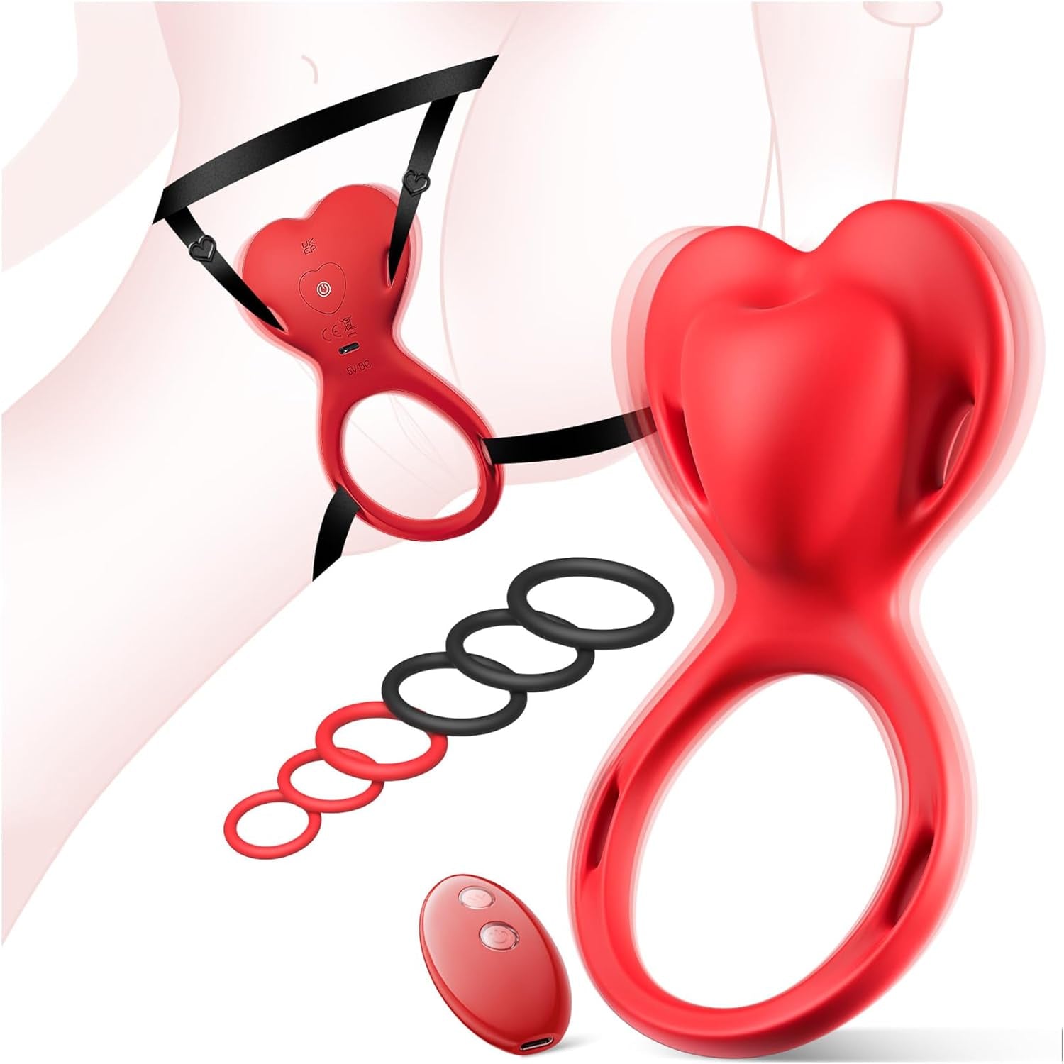 SilkLink Wearable Cock Ring Clit Stimulator Remote 10 Modes