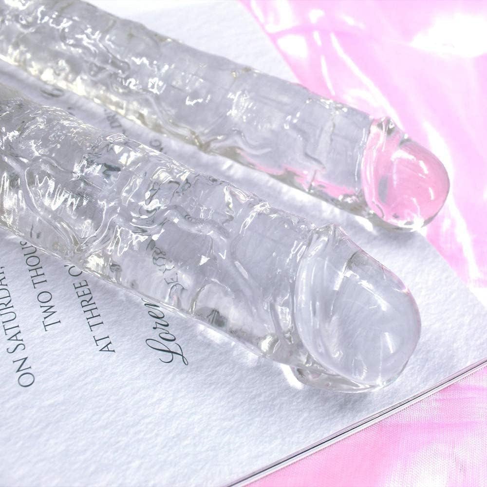 JellySync 11.8” Double-Ended Dildo Clear Flexible Toy