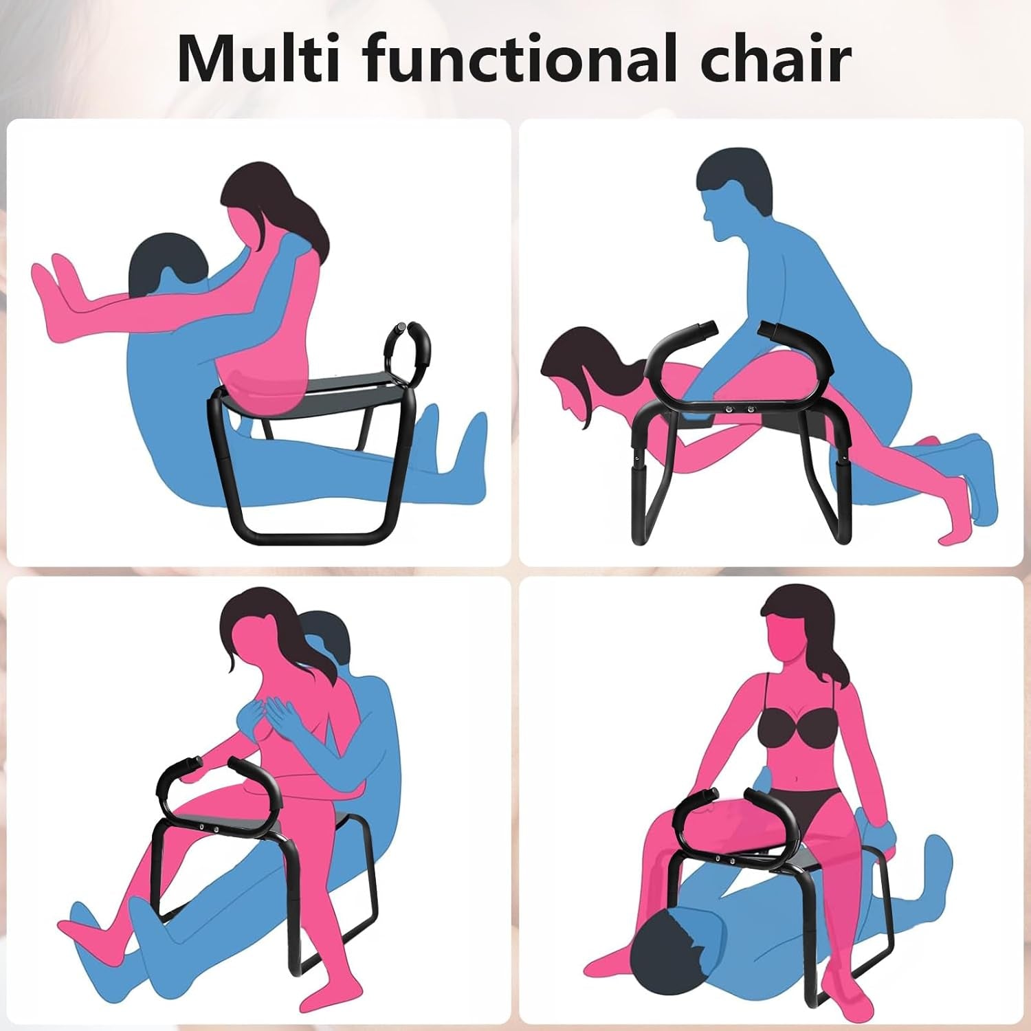 AxisControl Sex Chair with Armrests & Elastic Straps