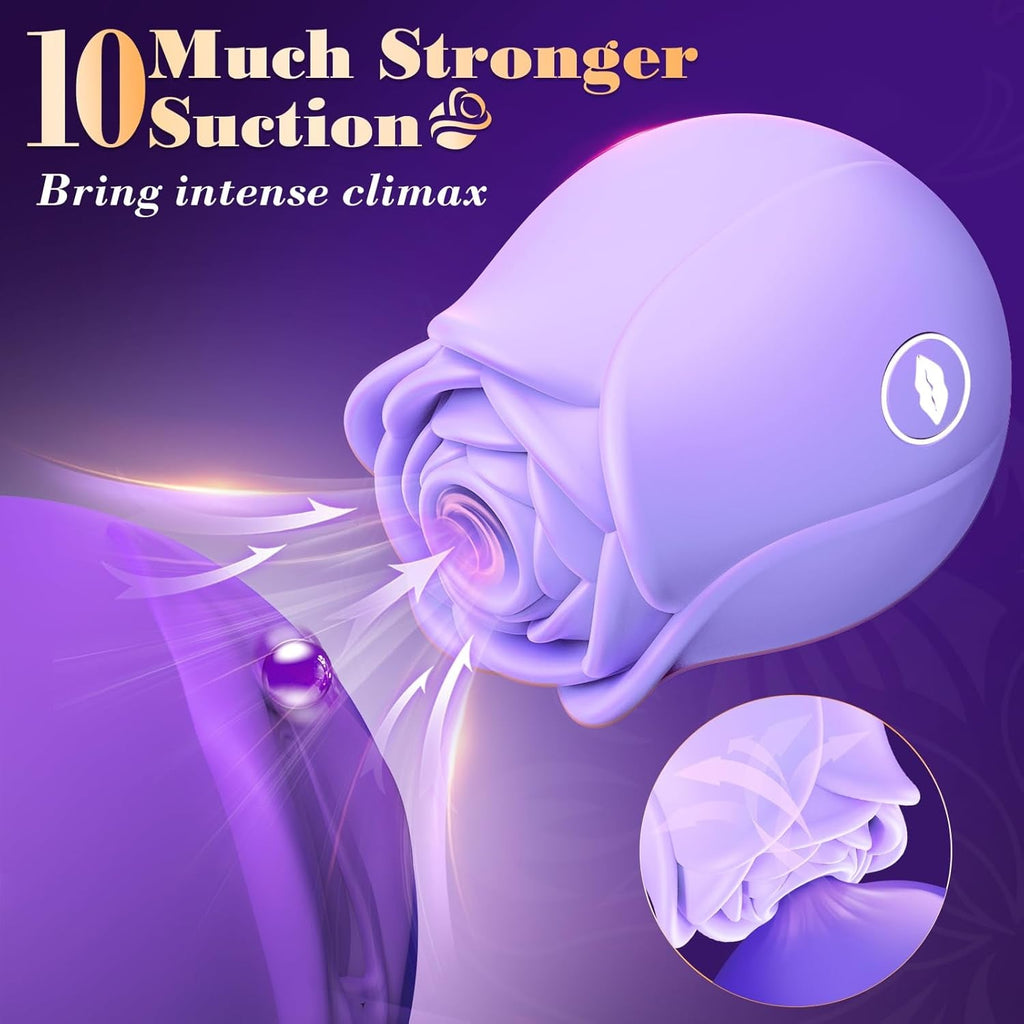 VelouryX Rose Clit Sucker 10 Modes App Quiet Waterproof