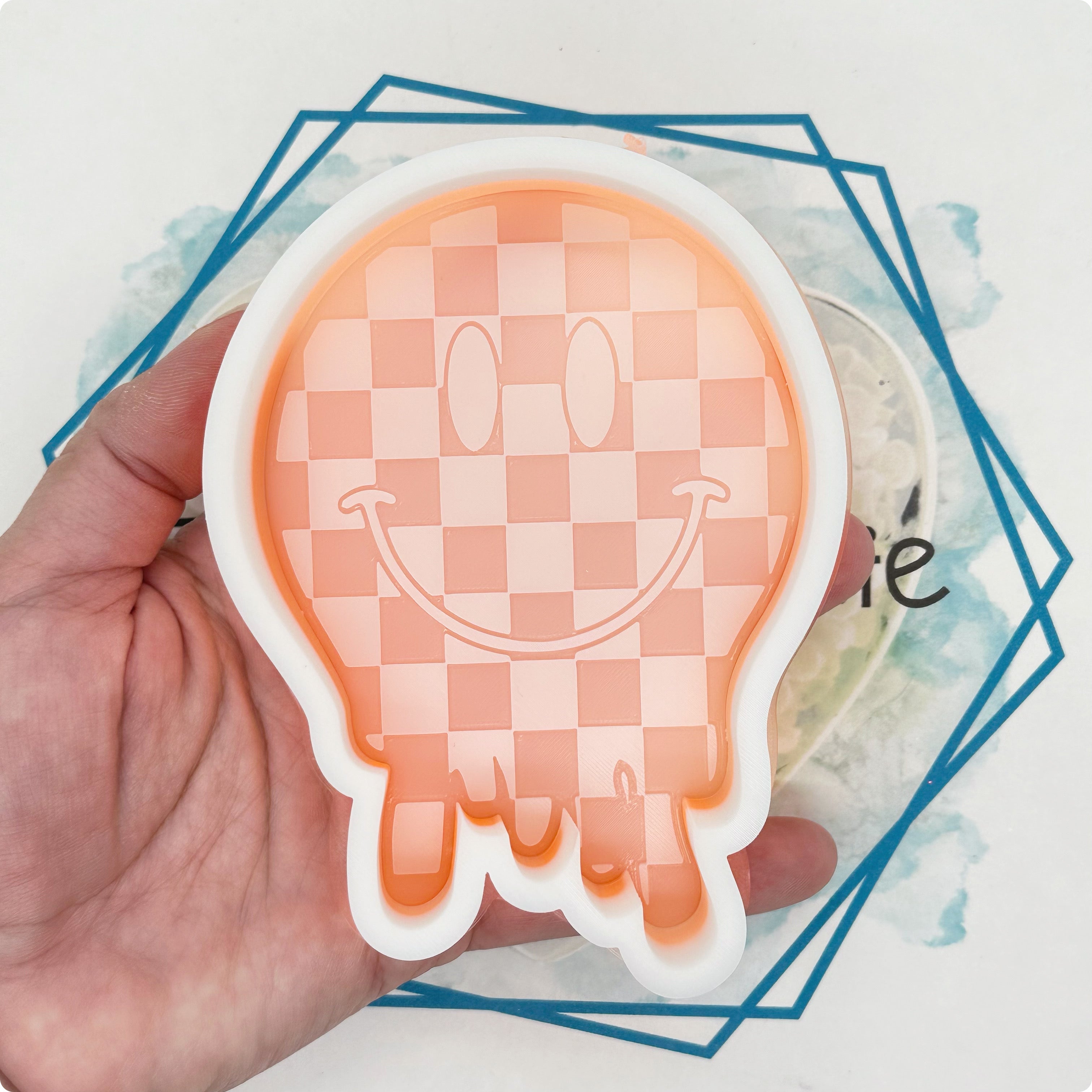Melting Race Stripe Smiley Freshie Mold