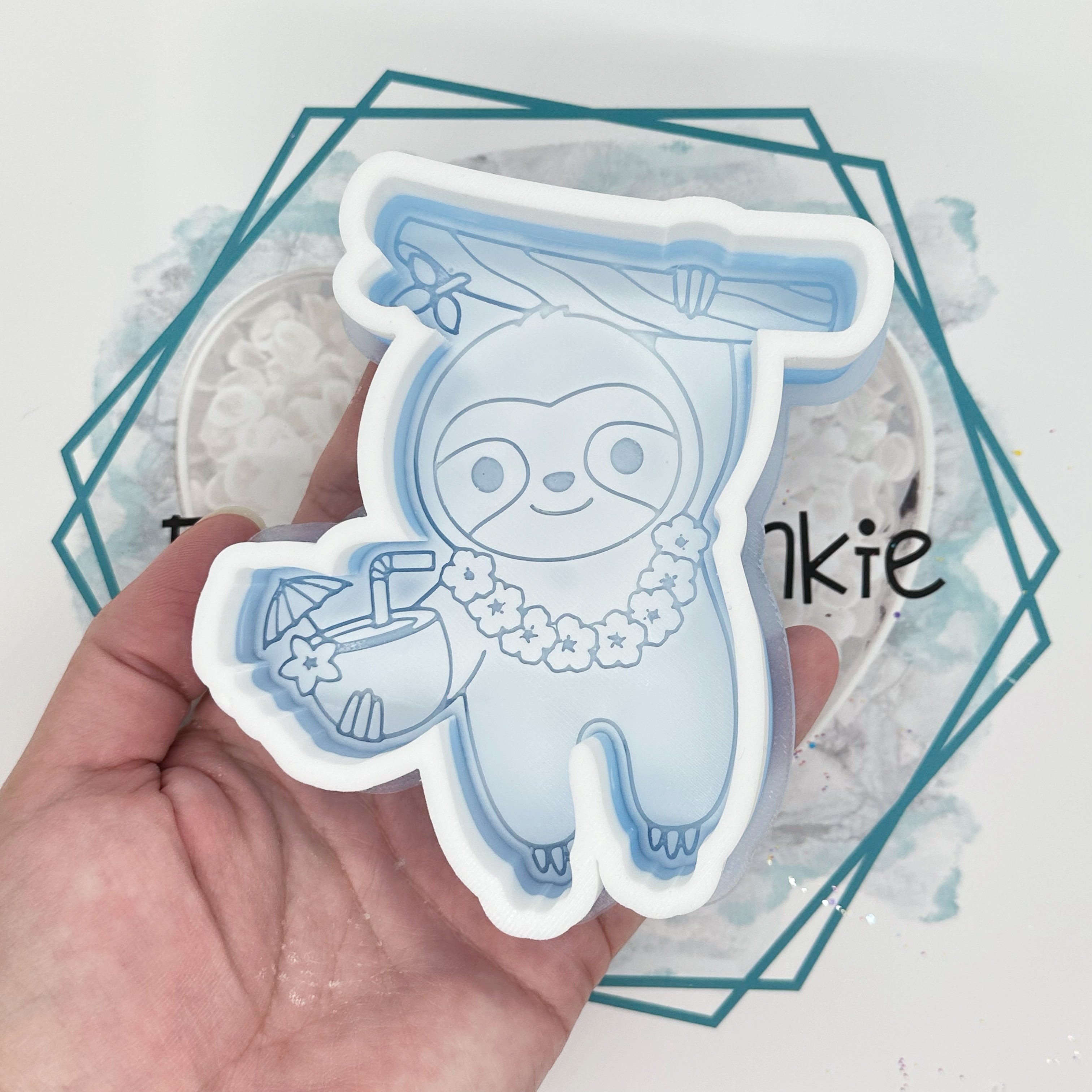 Hanging Summer Sloth Freshie Mold