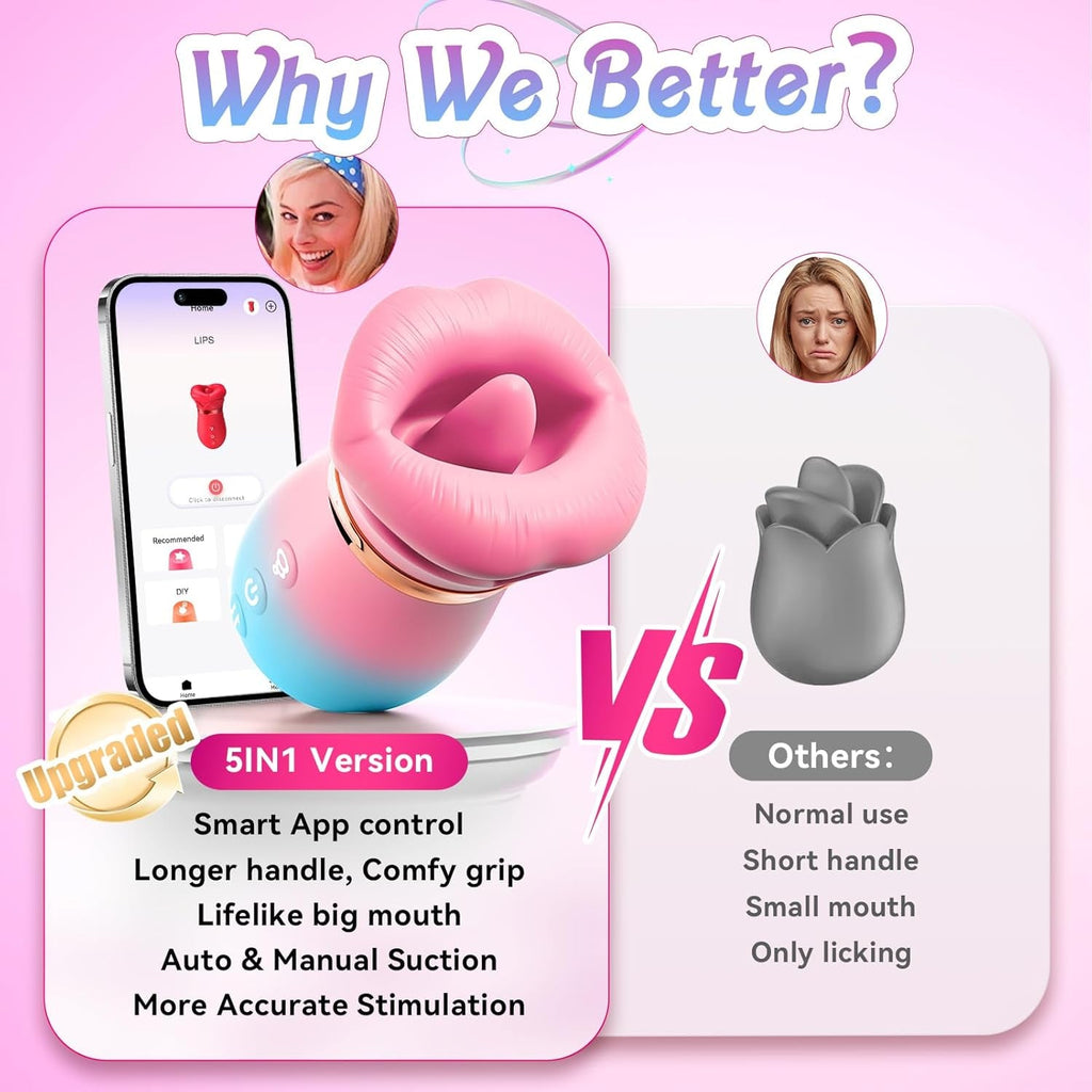 VelouraX AI Mouth Clit Sucker Wand App Waterproof Quiet