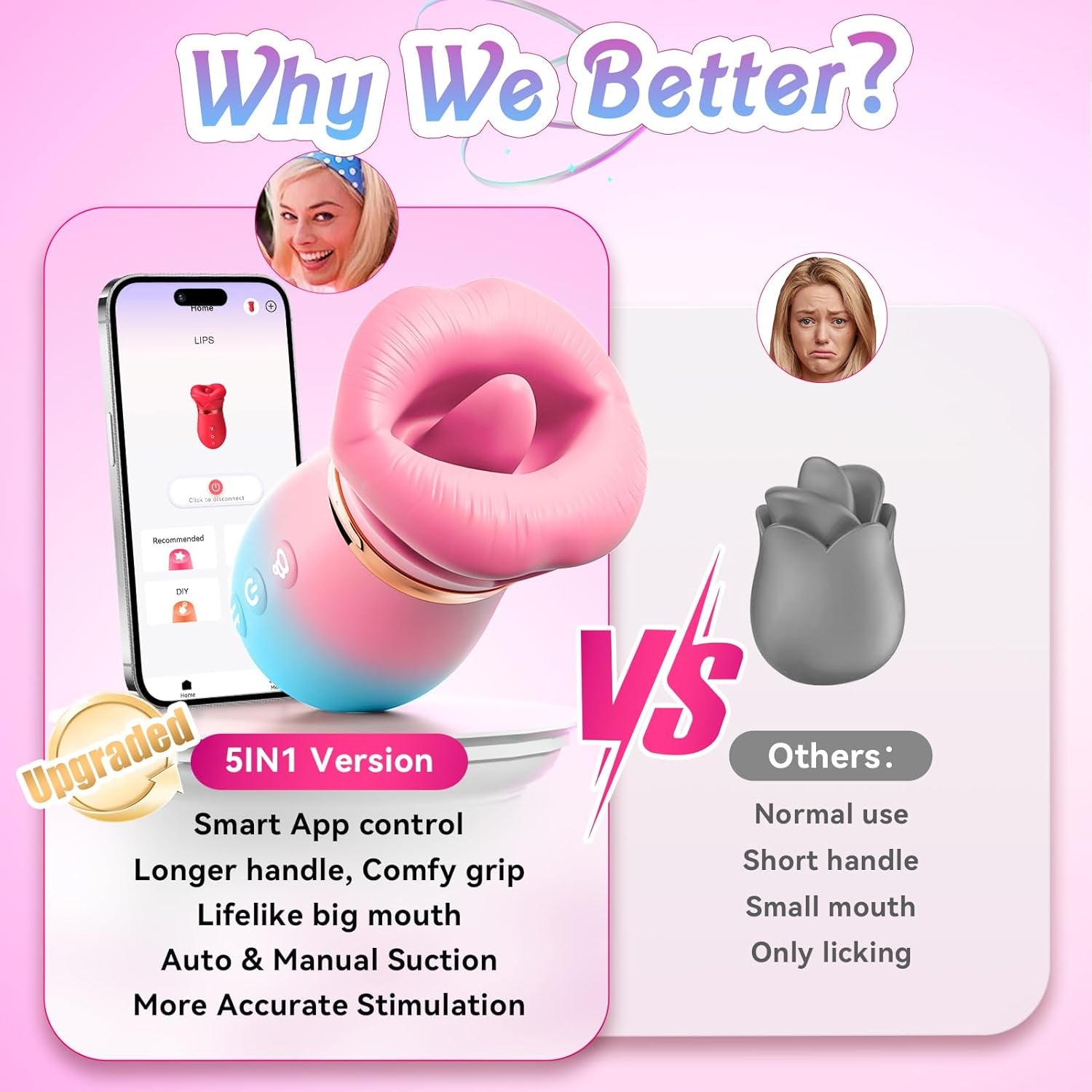 VelouraX AI Mouth Clit Sucker Wand App Waterproof Quiet