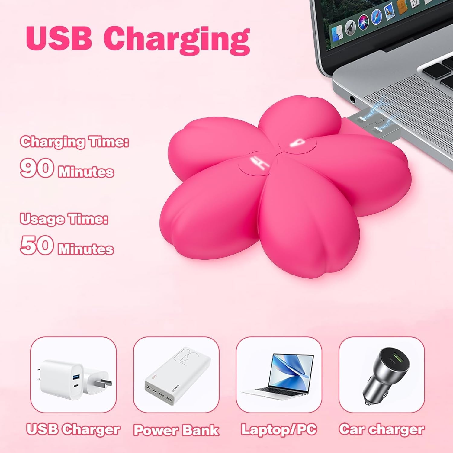 VelouraBloomX Nipple Clamps + Egg Vibrator 10 Modes Set