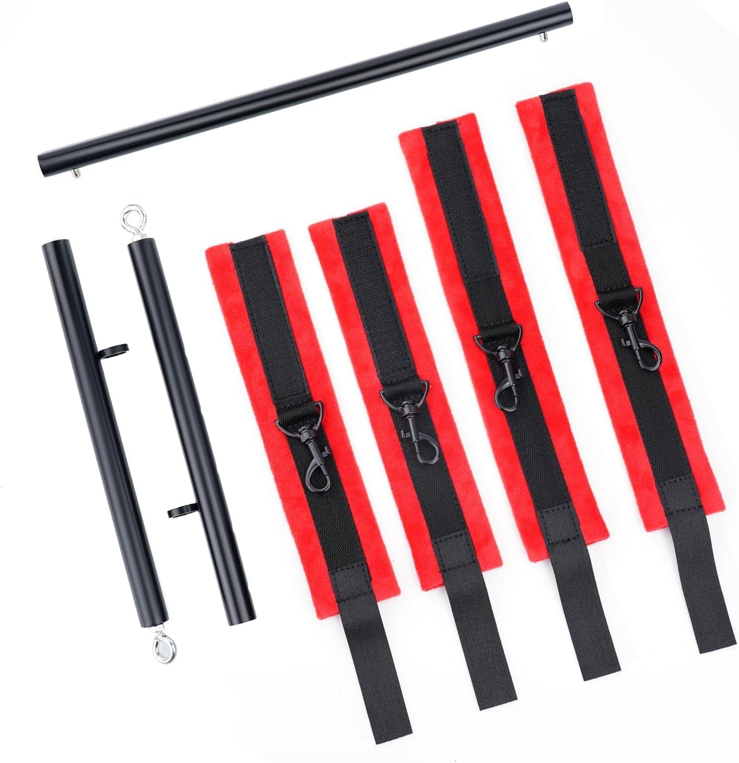 InfernoGrip Bright Red Spreader Bar with Furry Cuffs