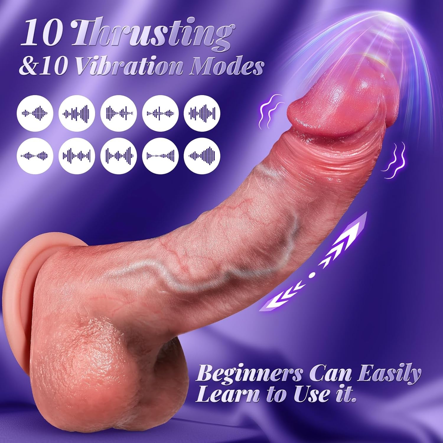 FlexoraY AI Thrusting Dildo Vibrator App Control 9 Modes