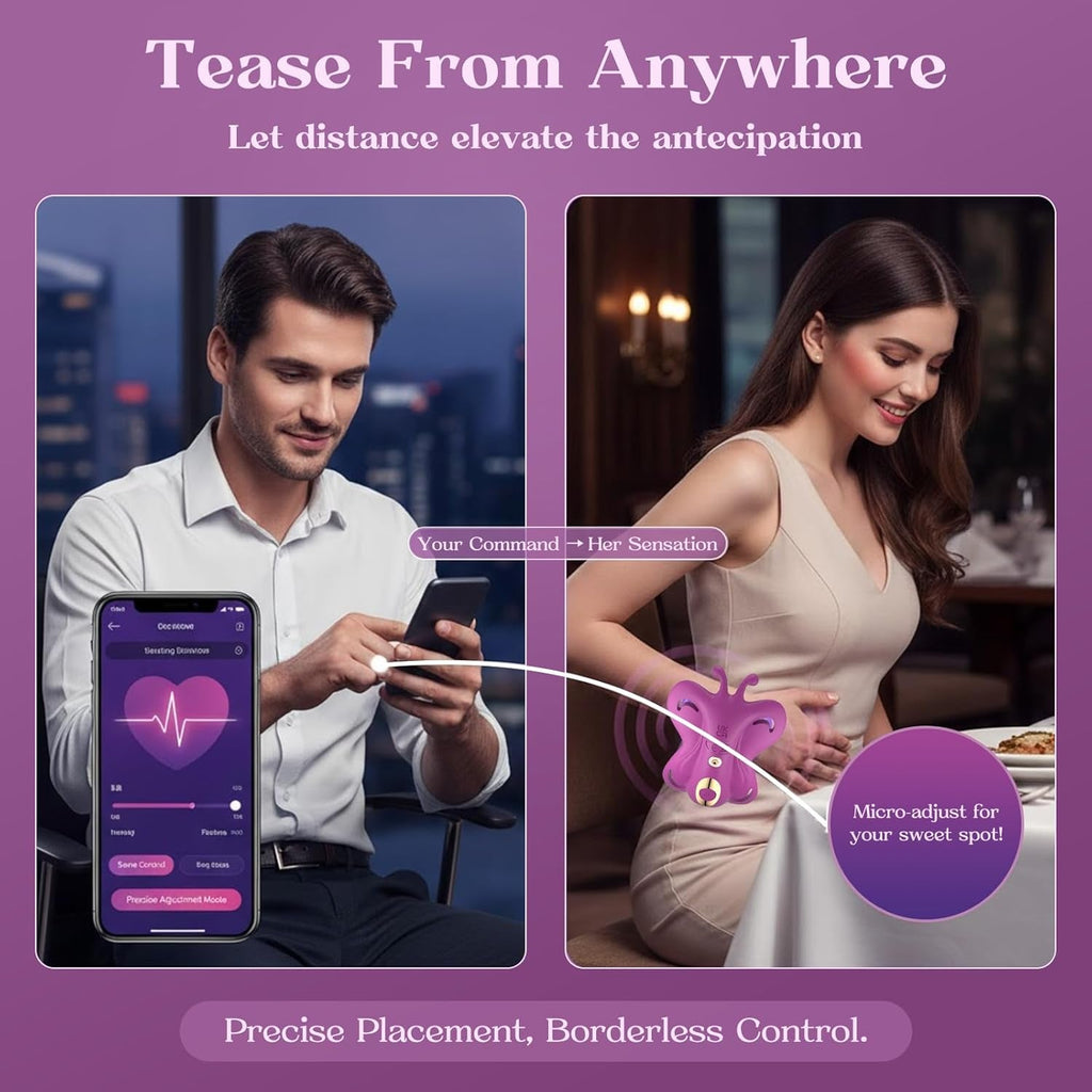 TwinSync Couples Butterfly Vibrator With Cock Ring