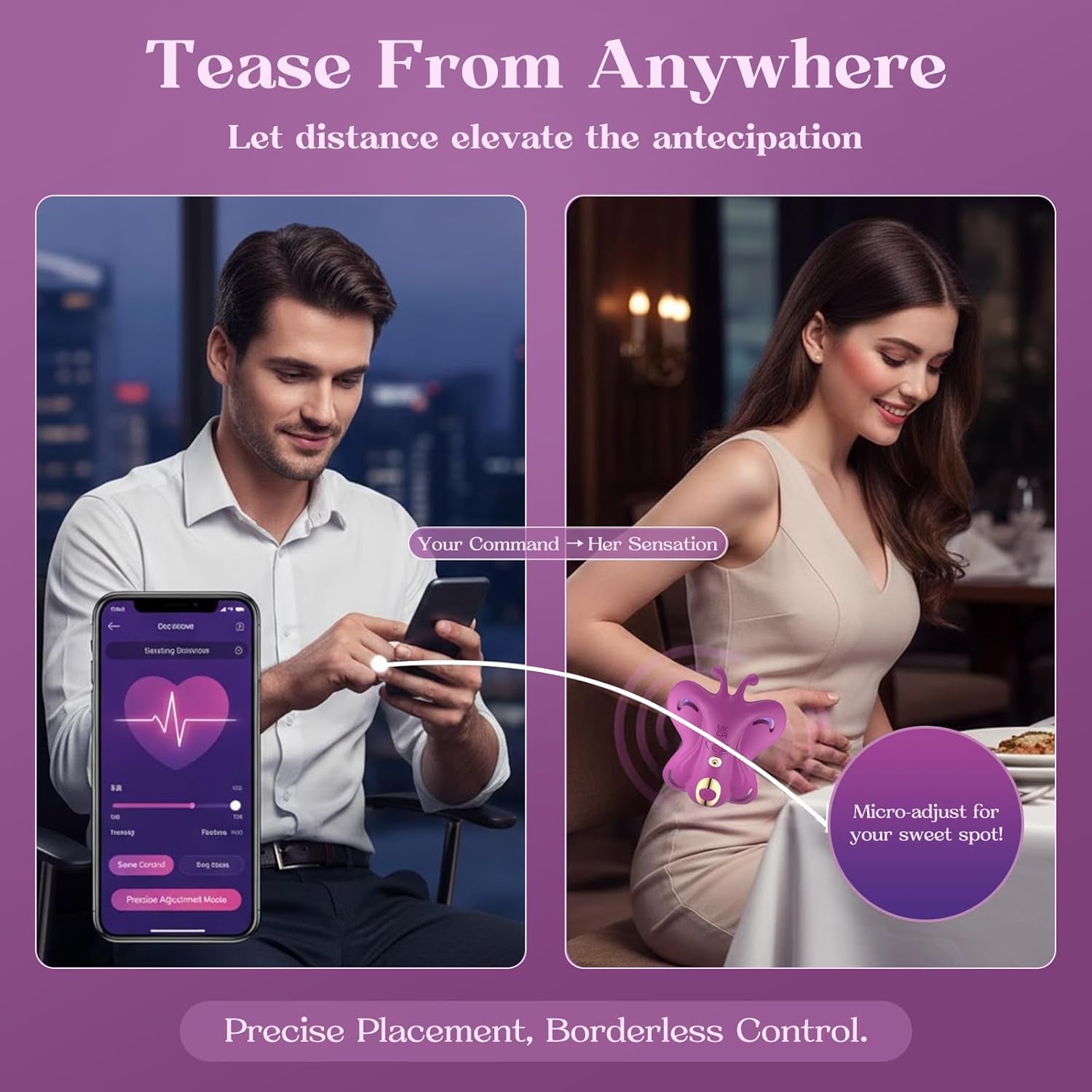 TwinSync Couples Butterfly Vibrator With Cock Ring
