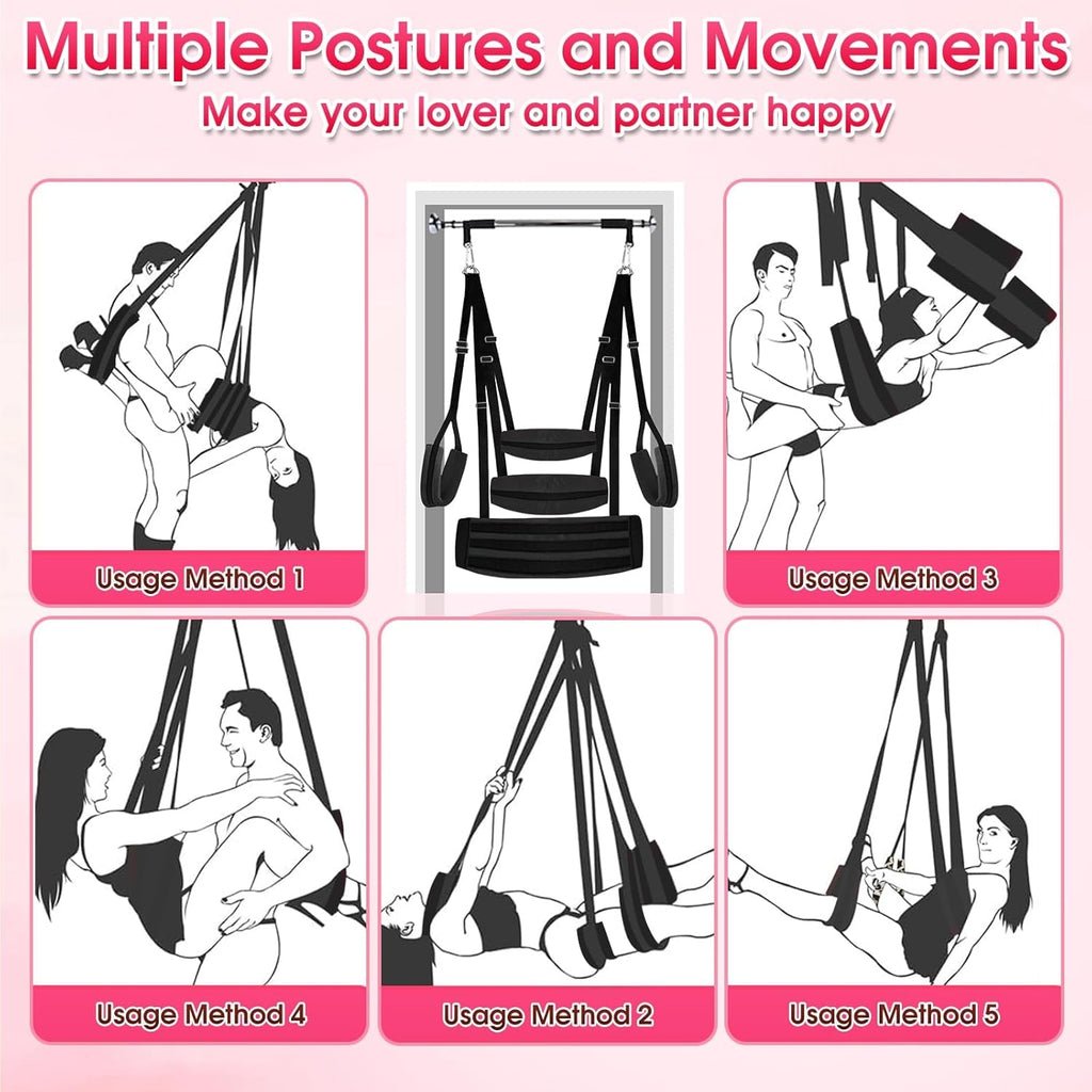 StratavaX Heavy Duty Sex Swing 500lb Adjustable