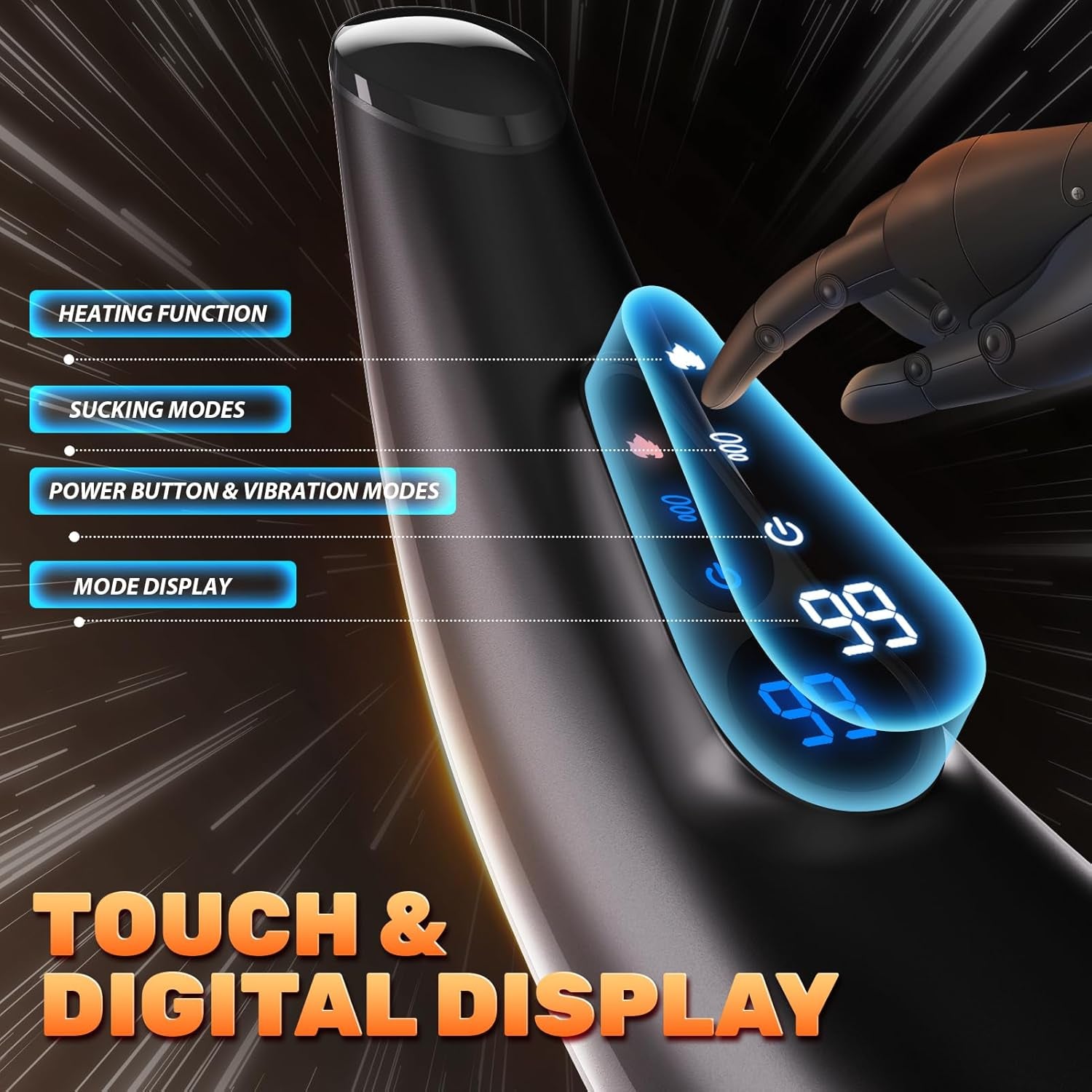 HeatSync APP Male Masturbator Heating Suction Vibrator