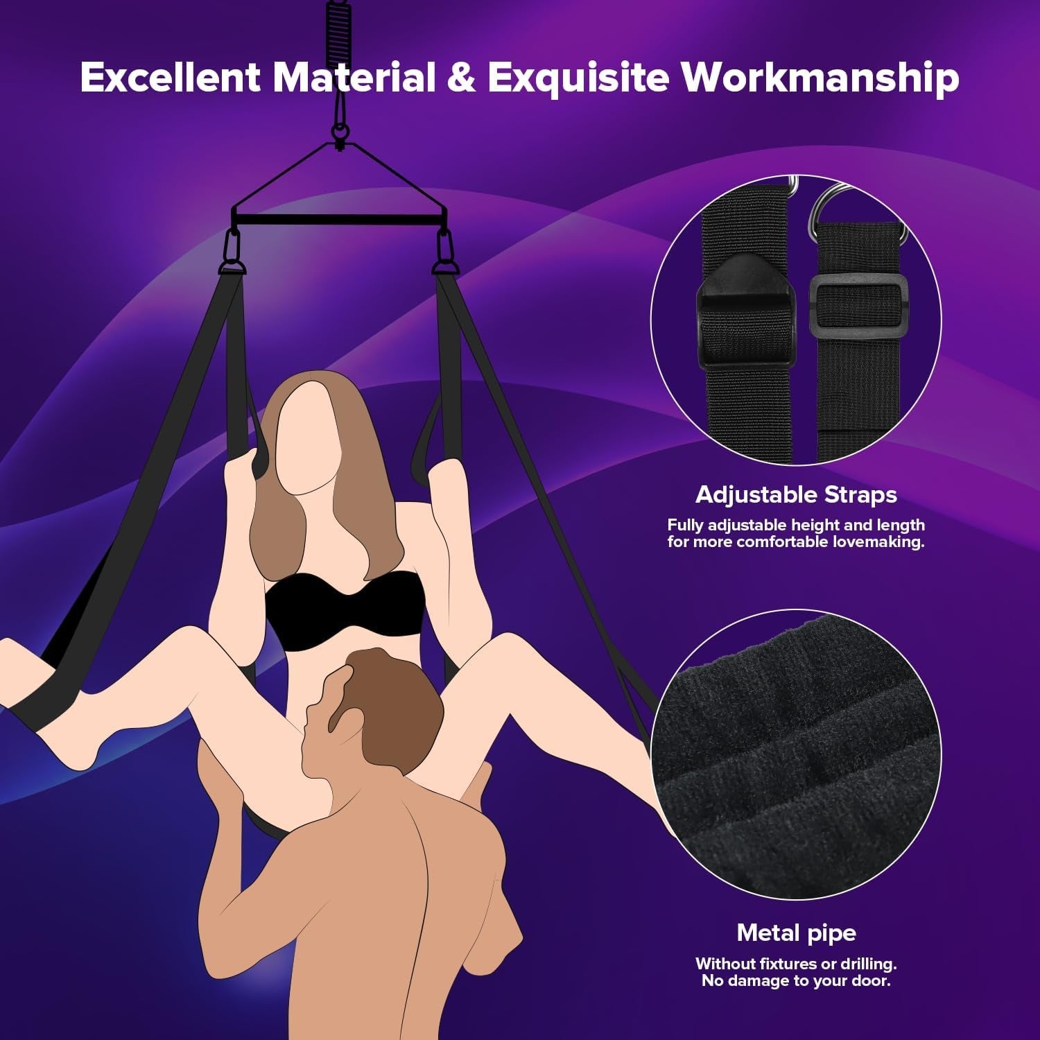 MidnightSpin 360° Spinning Ceiling Sex Swing
