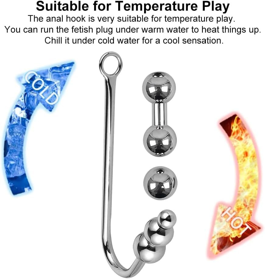SteelShift Stainless Steel Anal Hook 3 Balls
