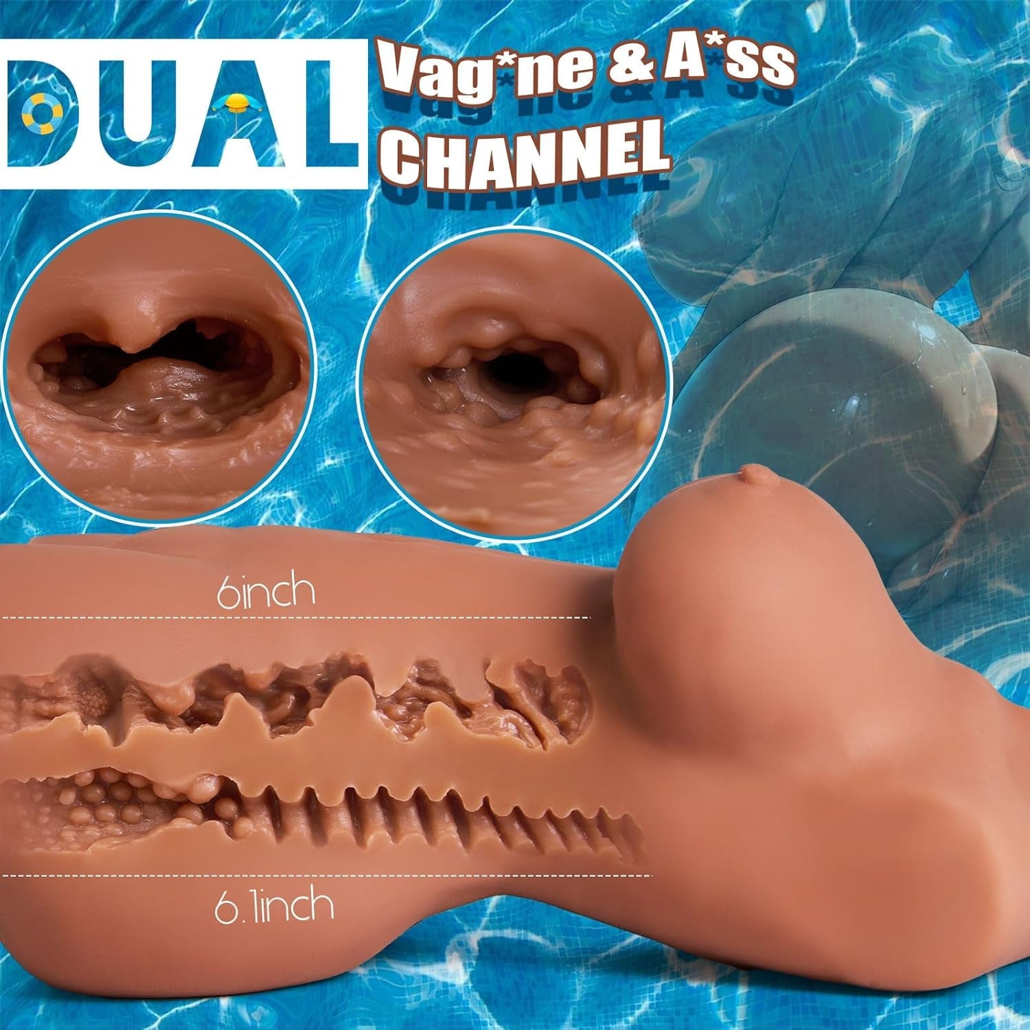 ArcMuse Brown Sex Doll Torso Dual Channel 10.7LB