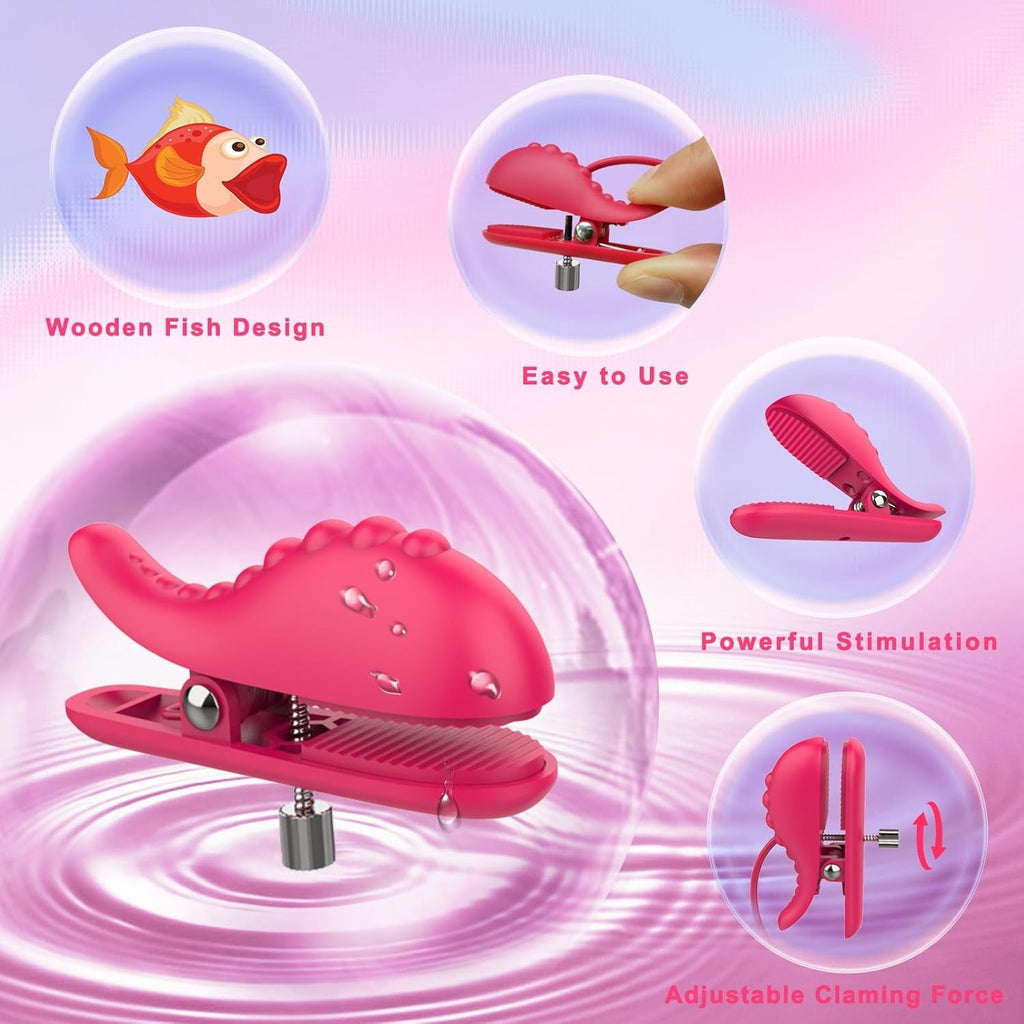 ScarletChain BDSM Nipple Clamp Choker Vibrator 10 Modes