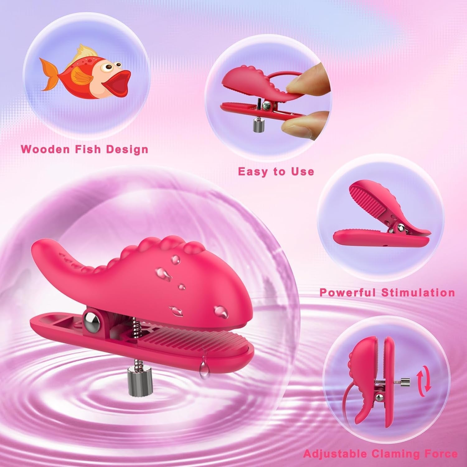 ScarletChain BDSM Nipple Clamp Choker Vibrator 10 Modes