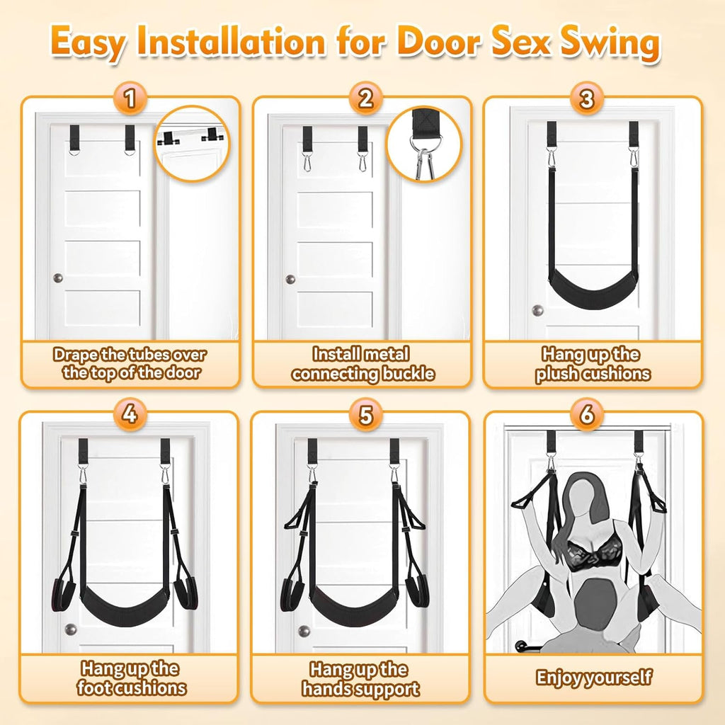 ComfortBond Adjustable BDSM Door Swing with Padding