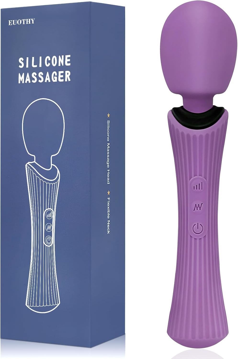 VeloraPulse Rechargeable Wand Vibrator 12 Modes Waterproof