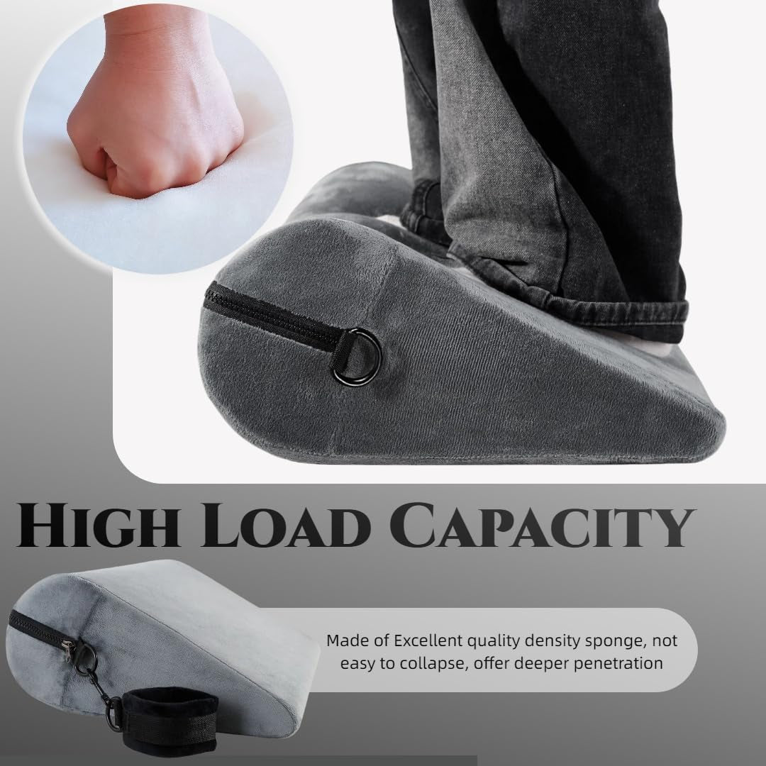 CoreBond Foam Positioning Wedge Pillow with Handcuffs Set