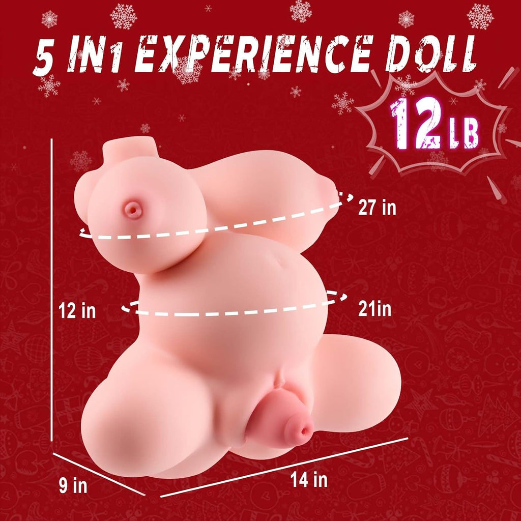 LunaCore 4-Hole TPE Prolapse Torso Stroker Doll