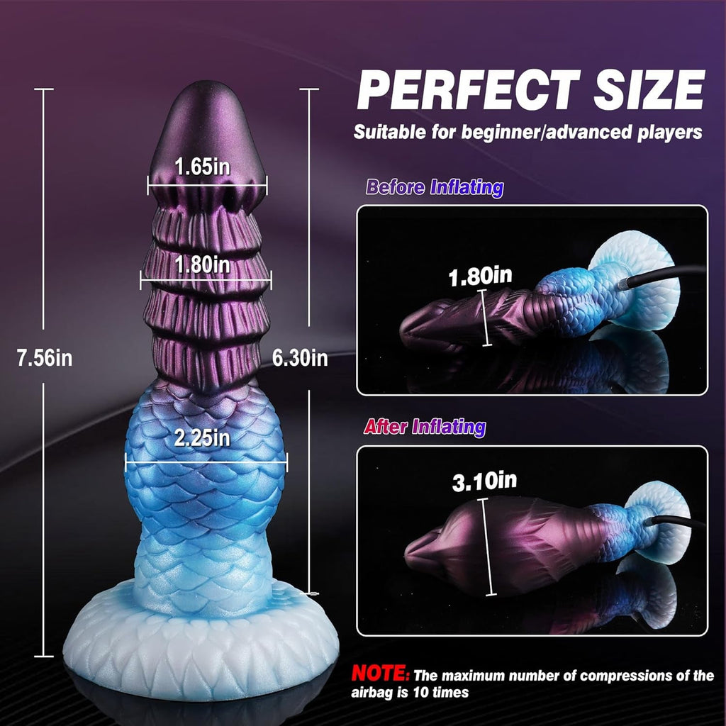 AeroKnot Inflatable Knot Dildo Adjustable Thick Suction Cup