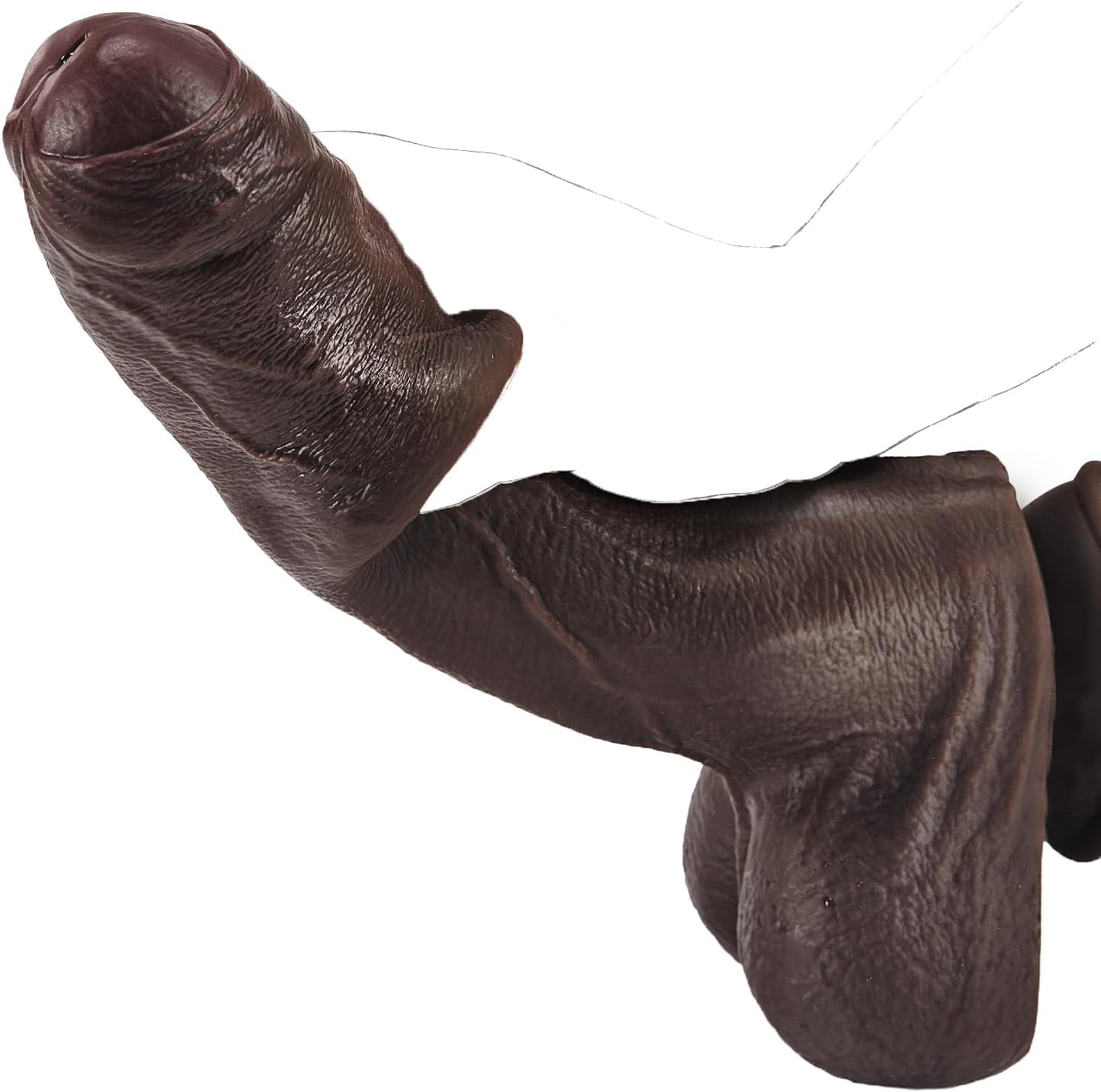 EbonyTitanX 10” Ebony Realistic Dildo Dual Density Suction Cup