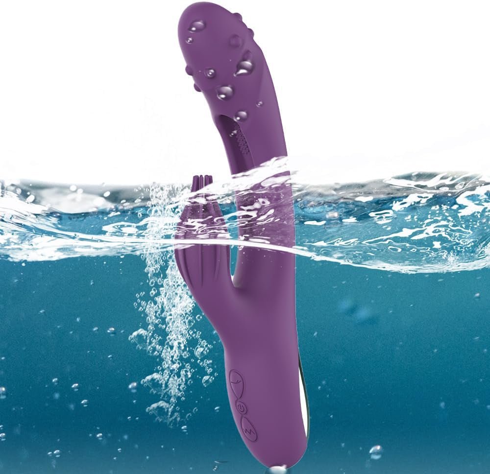 TapPulse Rabbit Vibrator Tapping 8 Modes Waterproof Quiet